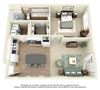 A2 1 Bedroom 1 Bath